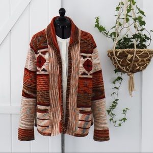 VINTAGE 1970s acrylic knit cardigan